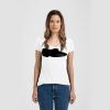 Ladies Slim Fit V Neck Poly-Rich Tee Thumbnail