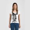 Ladies Slim Fit V Neck Poly-Rich Tee Thumbnail