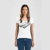 Ladies Slim Fit V Neck Poly-Rich Tee Thumbnail