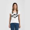 Ladies Slim Fit V Neck Poly-Rich Tee Thumbnail