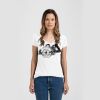 Ladies Slim Fit V Neck Poly-Rich Tee Thumbnail