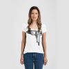 Ladies Slim Fit V Neck Poly-Rich Tee Thumbnail