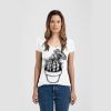 Ladies Slim Fit V Neck Poly-Rich Tee Thumbnail