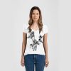 Ladies Slim Fit V Neck Poly-Rich Tee Thumbnail