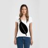 Ladies Slim Fit V Neck Poly-Rich Tee Thumbnail