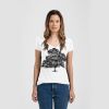 Ladies Slim Fit V Neck Poly-Rich Tee Thumbnail