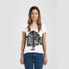 Ladies Slim Fit V Neck Poly-Rich Tee Thumbnail