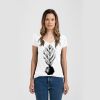 Ladies Slim Fit V Neck Poly-Rich Tee Thumbnail