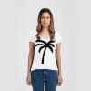 Ladies Slim Fit V Neck Poly-Rich Tee Thumbnail