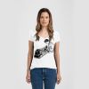 Ladies Slim Fit V Neck Poly-Rich Tee Thumbnail