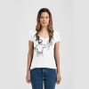 Ladies Slim Fit V Neck Poly-Rich Tee Thumbnail