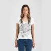 Ladies Slim Fit V Neck Poly-Rich Tee Thumbnail