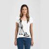 Ladies Slim Fit V Neck Poly-Rich Tee Thumbnail