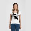 Ladies Slim Fit V Neck Poly-Rich Tee Thumbnail