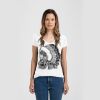 Ladies Slim Fit V Neck Poly-Rich Tee Thumbnail