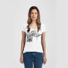 Ladies Slim Fit V Neck Poly-Rich Tee Thumbnail