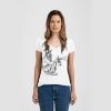 Ladies Slim Fit V Neck Poly-Rich Tee Thumbnail