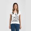 Ladies Slim Fit V Neck Poly-Rich Tee Thumbnail