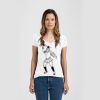 Ladies Slim Fit V Neck Poly-Rich Tee Thumbnail