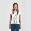 Ladies Slim Fit V Neck Poly-Rich Tee Thumbnail