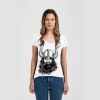 Ladies Slim Fit V Neck Poly-Rich Tee Thumbnail