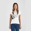 Ladies Slim Fit V Neck Poly-Rich Tee Thumbnail