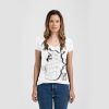 Ladies Slim Fit V Neck Poly-Rich Tee Thumbnail