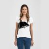 Ladies Slim Fit V Neck Poly-Rich Tee Thumbnail