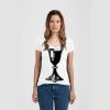 Ladies Slim Fit V Neck Poly-Rich Tee Thumbnail