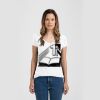 Ladies Slim Fit V Neck Poly-Rich Tee Thumbnail