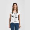Ladies Slim Fit V Neck Poly-Rich Tee Thumbnail