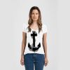 Ladies Slim Fit V Neck Poly-Rich Tee Thumbnail
