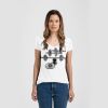 Ladies Slim Fit V Neck Poly-Rich Tee Thumbnail