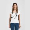 Ladies Slim Fit V Neck Poly-Rich Tee Thumbnail