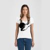 Ladies Slim Fit V Neck Poly-Rich Tee Thumbnail