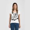 Ladies Slim Fit V Neck Poly-Rich Tee Thumbnail