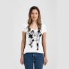 Ladies Slim Fit V Neck Poly-Rich Tee Thumbnail