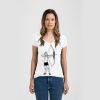 Ladies Slim Fit V Neck Poly-Rich Tee Thumbnail