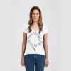 Ladies Slim Fit V Neck Poly-Rich Tee Thumbnail