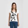 Ladies Slim Fit V Neck Poly-Rich Tee Thumbnail