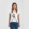 Ladies Slim Fit V Neck Poly-Rich Tee Thumbnail