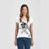 Ladies Slim Fit V Neck Poly-Rich Tee Thumbnail