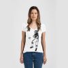 Ladies Slim Fit V Neck Poly-Rich Tee Thumbnail