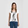 Ladies Slim Fit V Neck Poly-Rich Tee Thumbnail