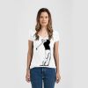 Ladies Slim Fit V Neck Poly-Rich Tee Thumbnail