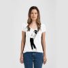 Ladies Slim Fit V Neck Poly-Rich Tee Thumbnail