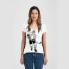 Ladies Slim Fit V Neck Poly-Rich Tee Thumbnail