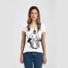 Ladies Slim Fit V Neck Poly-Rich Tee Thumbnail