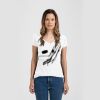 Ladies Slim Fit V Neck Poly-Rich Tee Thumbnail