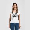 Ladies Slim Fit V Neck Poly-Rich Tee Thumbnail